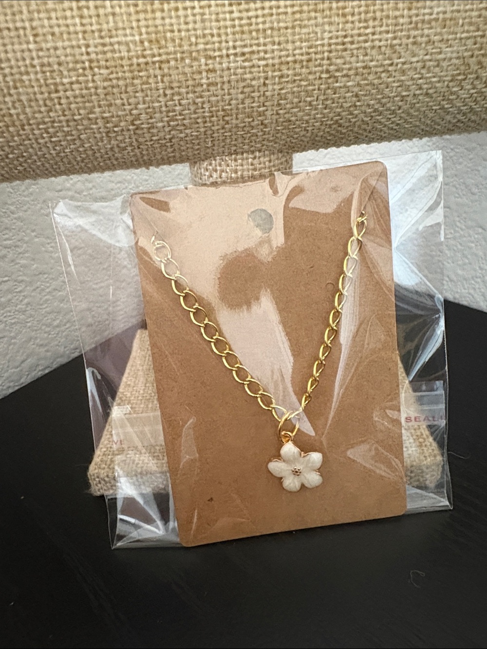 Handcrafted cherry blossom charm necklace